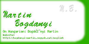 martin bogdanyi business card